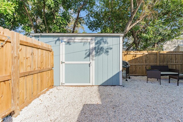 2035 29th Ave N, Saint Petersburg, FL 33713 - view of shed featuring a fenced backyard