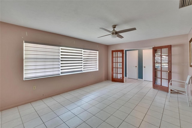 508 E Brentridge, Brandon, FL 33511 - unfurnished room featuring french doors and ceiling fan