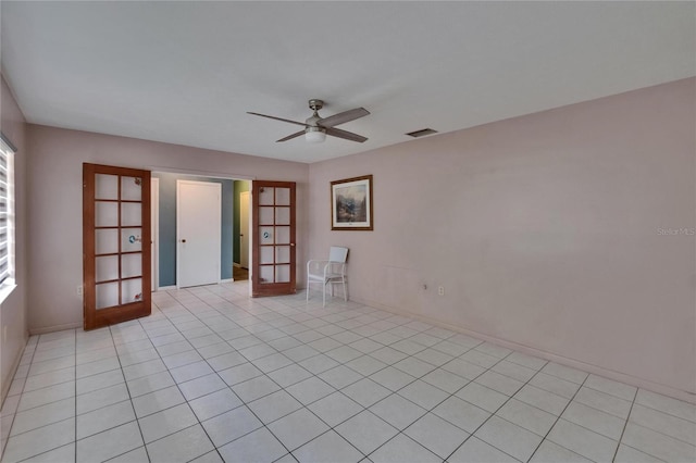 508 E Brentridge, Brandon, FL 33511 - unfurnished room featuring a ceiling fan, baseboards, and light tile patterned floors