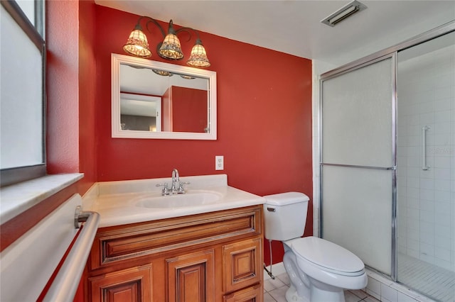 508 E Brentridge, Brandon, FL 33511 - full bath featuring toilet, a shower stall, vanity, and tile patterned flooring