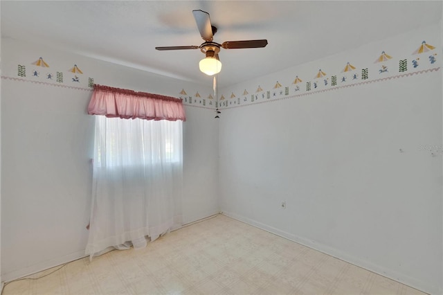 508 E Brentridge, Brandon, FL 33511 - spare room with tile patterned floors, ceiling fan, and baseboards
