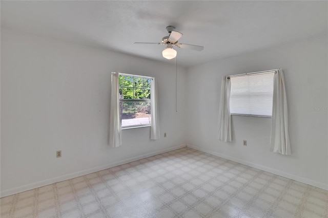 508 E Brentridge, Brandon, FL 33511 - empty room featuring tile patterned floors, a ceiling fan, and baseboards