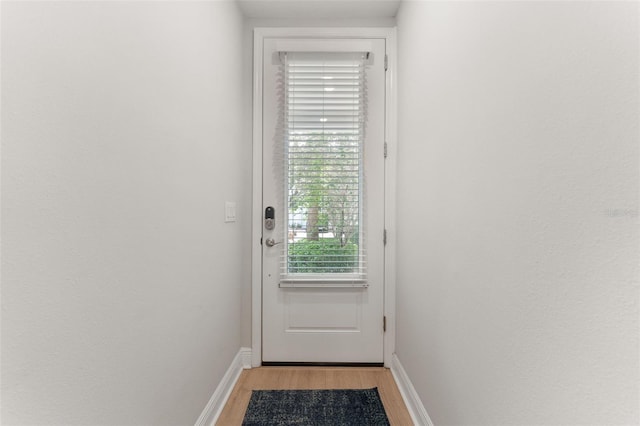 412 S Albany Ave Unit 2, Tampa, FL 33606 - entryway featuring light wood-type flooring and baseboards