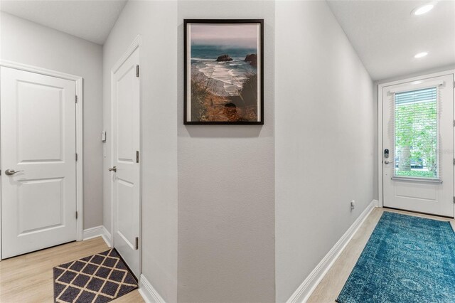 412 S Albany Ave Unit 2, Tampa, FL 33606 - doorway featuring wood finished floors, baseboards, and recessed lighting