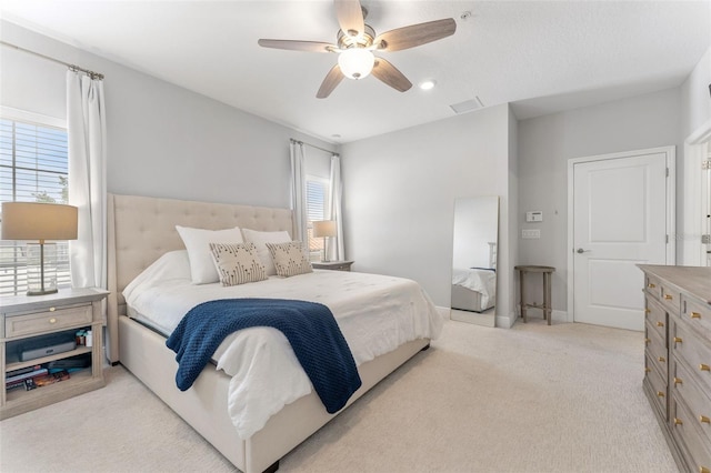 412 S Albany Ave Unit 2, Tampa, FL 33606 - bedroom featuring light colored carpet and ceiling fan