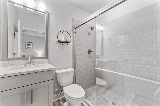 412 S Albany Ave Unit 2, Tampa, FL 33606 - full bathroom with toilet, a stall shower, and vanity