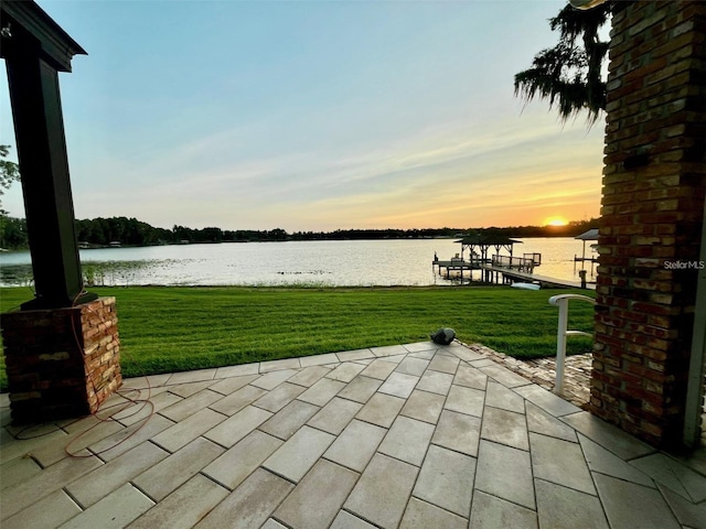 919 Ballinger Rd, Lutz, FL 33548 - view of patio / terrace with a water view