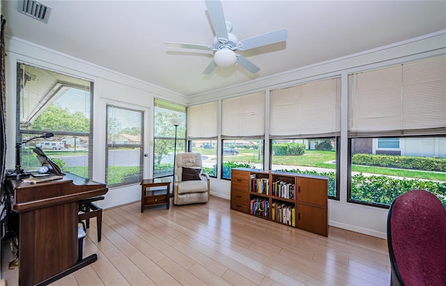 368 Perth Ct Unit 368, Dunedin, FL 34698 - sunroom with ceiling fan and plenty of natural light