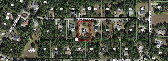 aerial overview of property's location