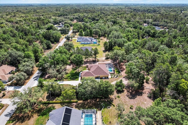 drone / aerial view of a forest