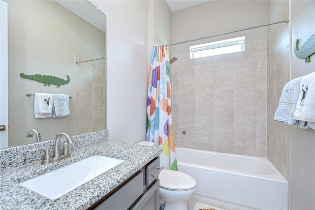 5728 Watercolor Dr, Lithia, FL 33547 - full bath with toilet, shower / bath combination with curtain, and vanity
