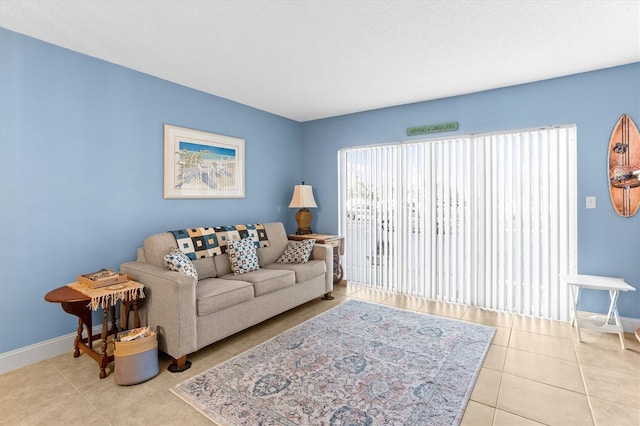 4900 Brittany Dr S Unit 209, Saint Petersburg, FL 33715 - tiled living area featuring baseboards