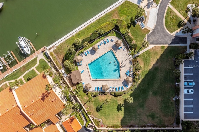 4900 Brittany Dr S Unit 209, Saint Petersburg, FL 33715 - bird's eye view of a pool