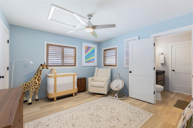 4618 Bayshore Blvd NE, Saint Petersburg, FL 33703 - living area featuring light wood-type flooring, a ceiling fan, and healthy amount of natural light
