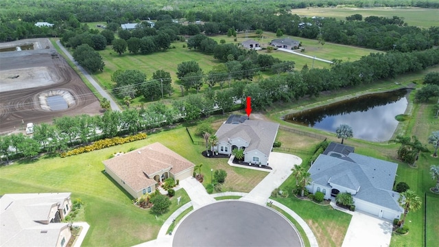 bird's eye view of a nearby body of water