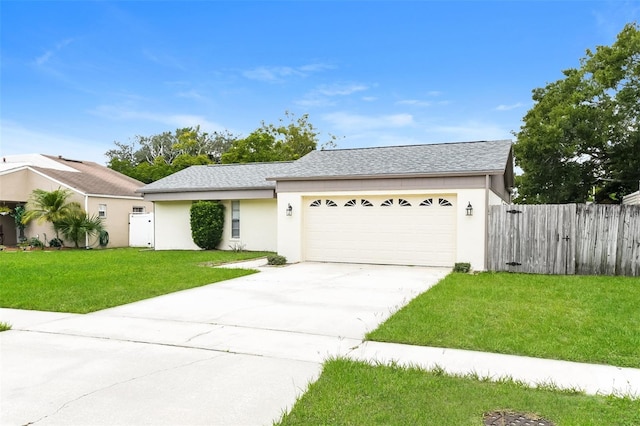 408 S Edgemon Ave, Winter Springs, FL 32708 - ranch-style house with a gate, concrete driveway, a garage, stucco siding, and roof with shingles