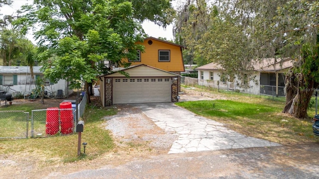 1010 Oakhill St, Seffner, FL 33584 - view of front of house with asphalt driveway and stone siding