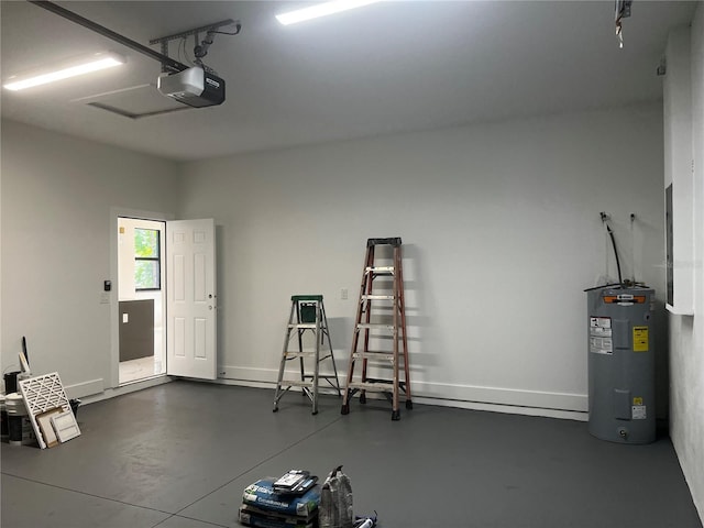 4241 E Palifox St, Tampa, FL 33610 - garage with electric water heater and a garage door opener