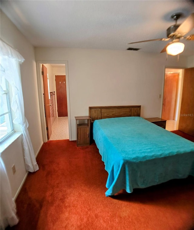 1262 Jeffords St, Clearwater, FL 33756 - carpeted bedroom with ceiling fan