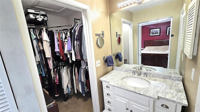 3907 Orchard Hill Cir, Palm Harbor, FL 34684 - bathroom featuring vanity and a walk in closet