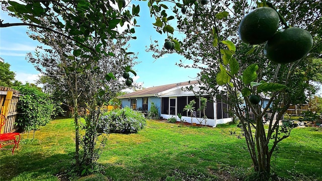 3907 Orchard Hill Cir, Palm Harbor, FL 34684 - view of yard featuring a sunroom