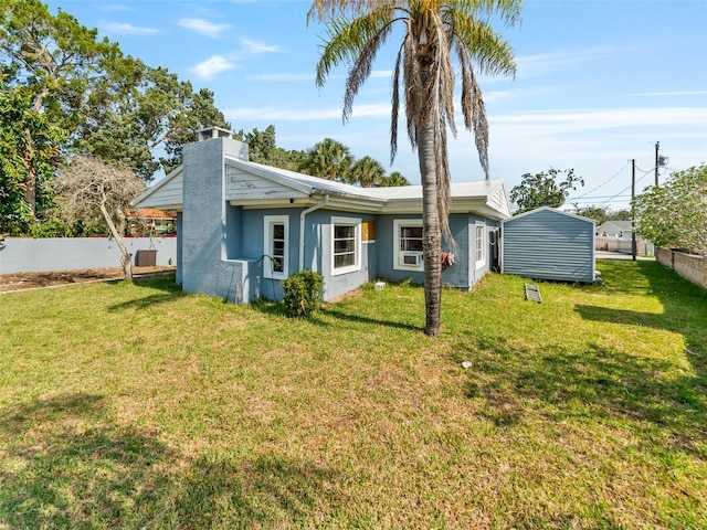 6726 Udell Ln, Hudson, FL 34667 - view of front of home with stucco siding and a chimney