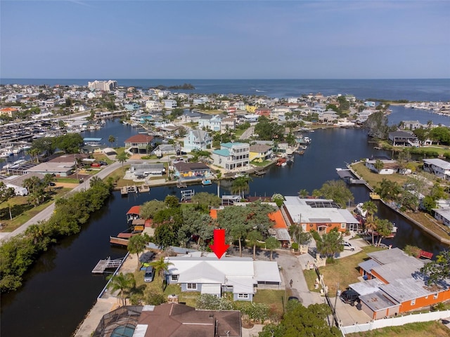 6726 Udell Ln, Hudson, FL 34667 - aerial view of residential area featuring a large body of water