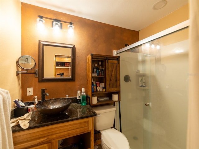 6726 Udell Ln, Hudson, FL 34667 - full bath featuring toilet, a stall shower, and vanity