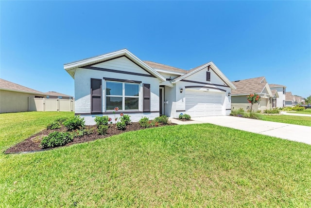 10732 Chippewa Dr, Parrish, FL 34219 - ranch-style home with an attached garage, driveway, and stucco siding