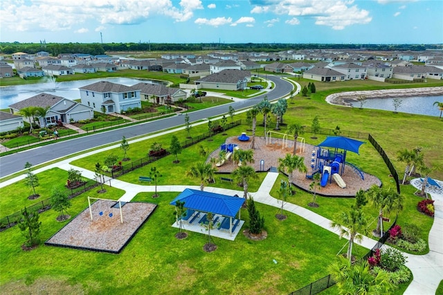 10732 Chippewa Dr, Parrish, FL 34219 - aerial perspective of suburban area featuring a park and a large body of water