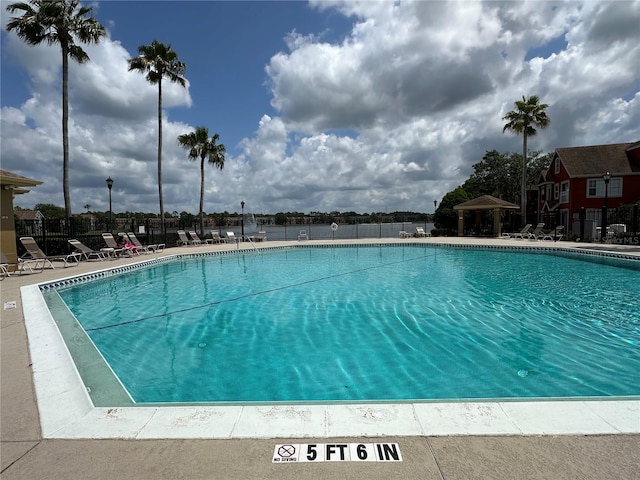 9602 Lake Chase Island Way Unit 9602, Tampa, FL 33626 - community pool with a gazebo