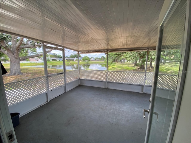 12912 Leadwood Dr, Riverview, FL 33579 - unfurnished sunroom with a water view