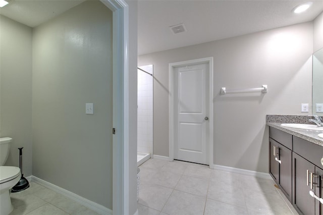 10210 White Linen Ave, Riverview, FL 33578 - full bath featuring vanity, a shower stall, and tile patterned flooring