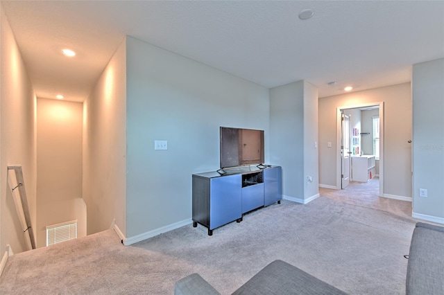 10210 White Linen Ave, Riverview, FL 33578 - unfurnished living room featuring carpet and recessed lighting