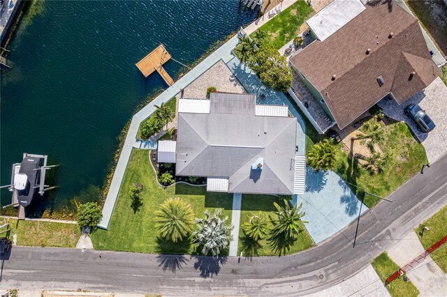 bird's eye view of a large body of water