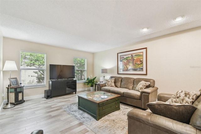 160 Sage Cir, Crystal Beach, FL 34681 - living room with light wood finished floors and baseboards
