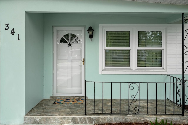 view of exterior entry
