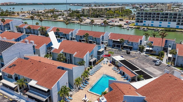 230 Medallion Blvd Unit G, Madeira Beach, FL 33708 - aerial view of a large body of water and a pool