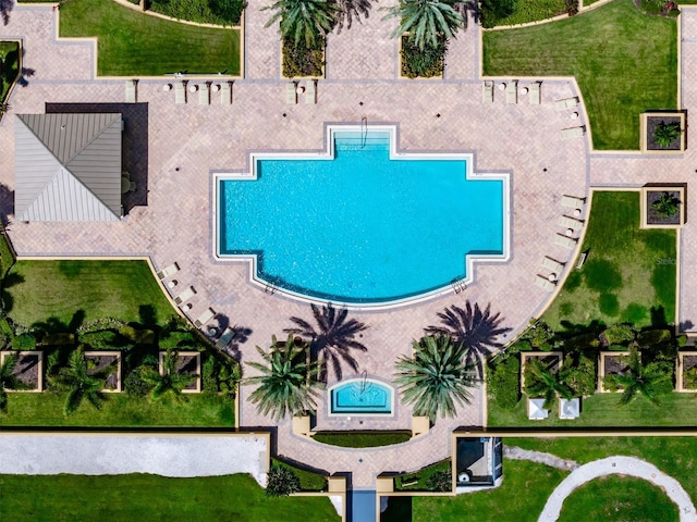 140 Riviera Dunes Way Unit 1203, Palmetto, FL 34221 - bird's eye view of a pool