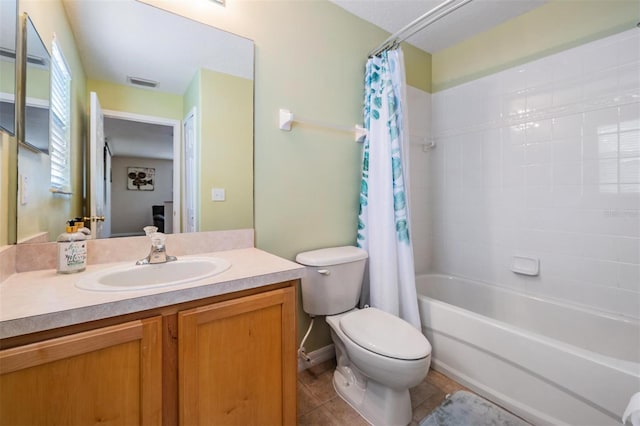 5109 Hartwell Loop, Land O Lakes, FL 34638 - full bath with toilet, shower / bath combination with curtain, tile patterned flooring, and vanity