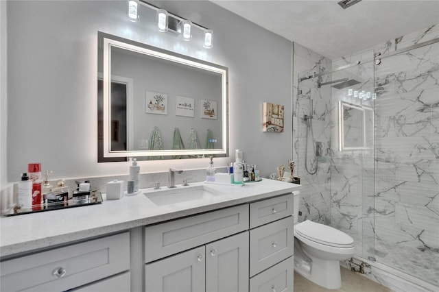 2219 Summit View Dr, Valrico, FL 33596 - full bath with toilet, a marble finish shower, and vanity