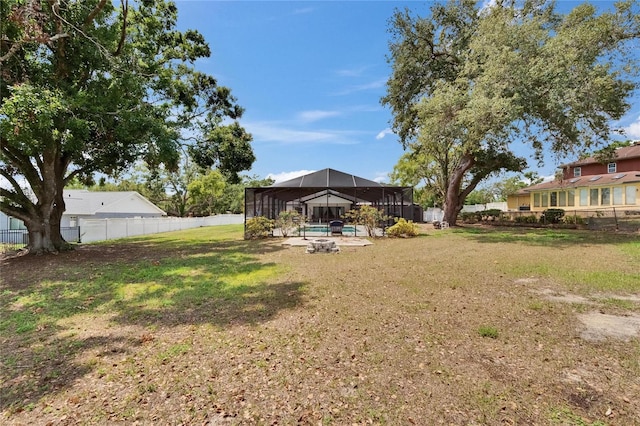 2219 Summit View Dr, Valrico, FL 33596 - view of yard featuring glass enclosure