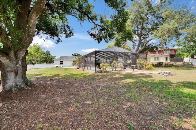 2219 Summit View Dr, Valrico, FL 33596 - view of yard with glass enclosure