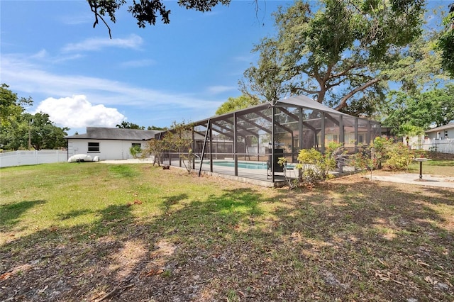 2219 Summit View Dr, Valrico, FL 33596 - view of yard with a lanai
