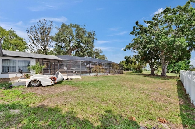 2219 Summit View Dr, Valrico, FL 33596 - view of yard featuring a lanai
