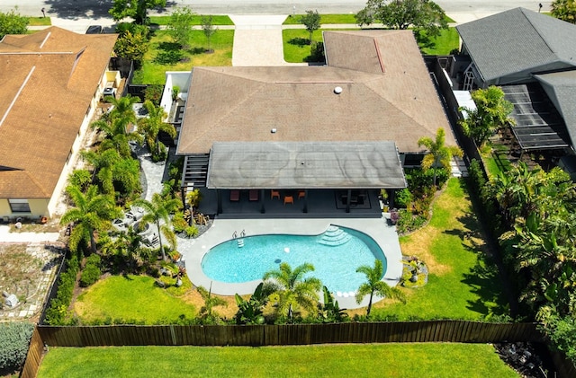13916 Wellesford Way, Tampa, FL 33624 - aerial view of residential area with a pool area