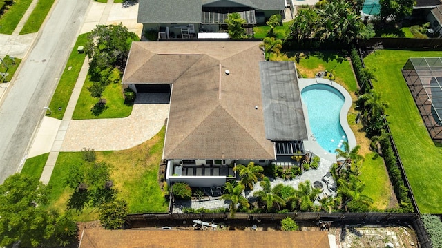 13916 Wellesford Way, Tampa, FL 33624 - bird's eye view of a pool