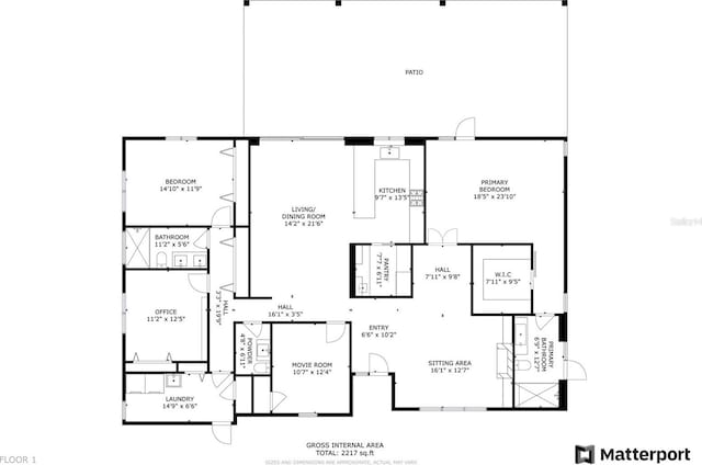 13916 Wellesford Way, Tampa, FL 33624 - floor plan / room layout