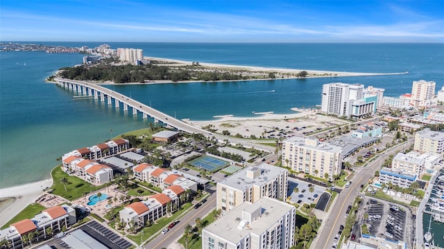 830 S Gulfview Blvd Unit 102, Clearwater Beach, FL 33767 - aerial view of property and surrounding area featuring a nearby body of water