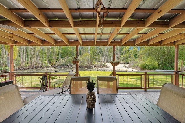 5817 Myrtle Ln, Tampa, FL 33625 - deck with view of wooded area